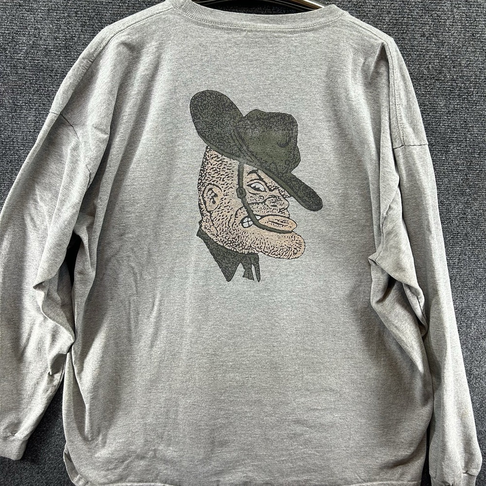 Vintage Texas A&M Aggies Ol' Sarge Long Sleeve Shirt XL Gray USA Made Jansport